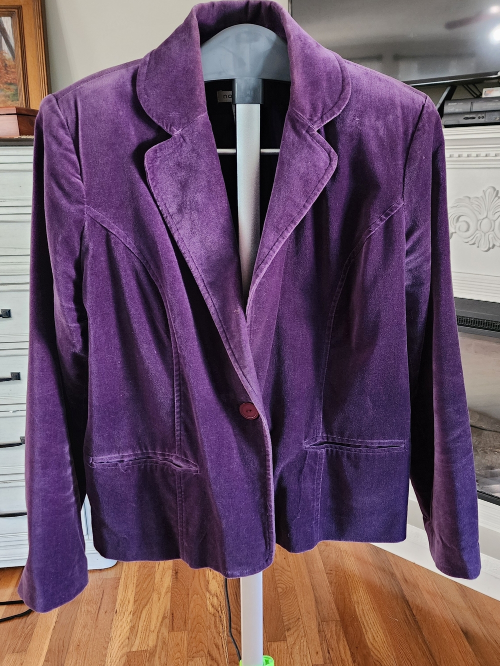 Notations Purple Velvet Blazer Jacket